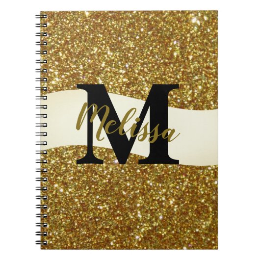 Persoonlijk glitter notitieboek (Voorkant)