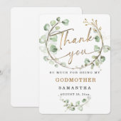 Persoonlijk Godmoeder dank je kaart (Voorkant / Achterkant)