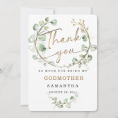 Persoonlijk Godmoeder dank je kaart (Voorkant)