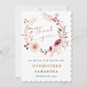 Persoonlijk Godmoeder dank je kaart (Voorkant)