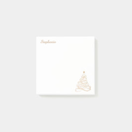Persoonlijk: Gold Metallic Filigree kerstboom Post-it® Notes
