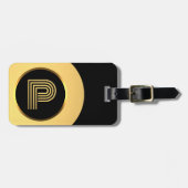 Persoonlijk Gold Monogramed Letter P Bagagelabel (Voorkant horizontaal)