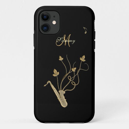 Persoonlijk Gold Saxophone iPhone 5 Hoesje (Achterkant)