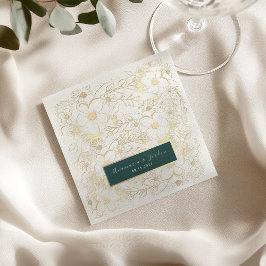 Persoonlijk Gold Wedding Napkins Servet