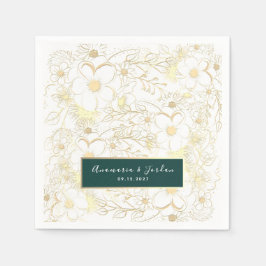 Persoonlijk Gold Wedding Napkins Servet