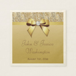 Persoonlijk Gold Wedding Servet