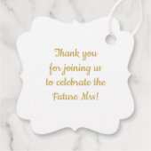 Persoonlijk Gold Wedding-Vrijgezellenfeest Bedankjes Labels (Achterkant)