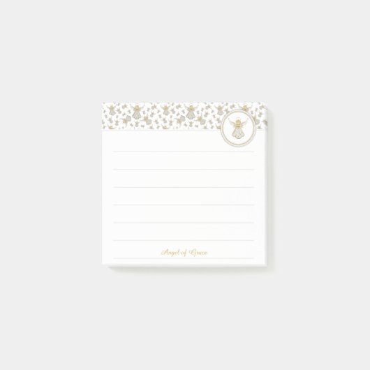 Persoonlijk: Golden Kerstmis "Angel of Grace" Post-it® Notes (Voorkant)