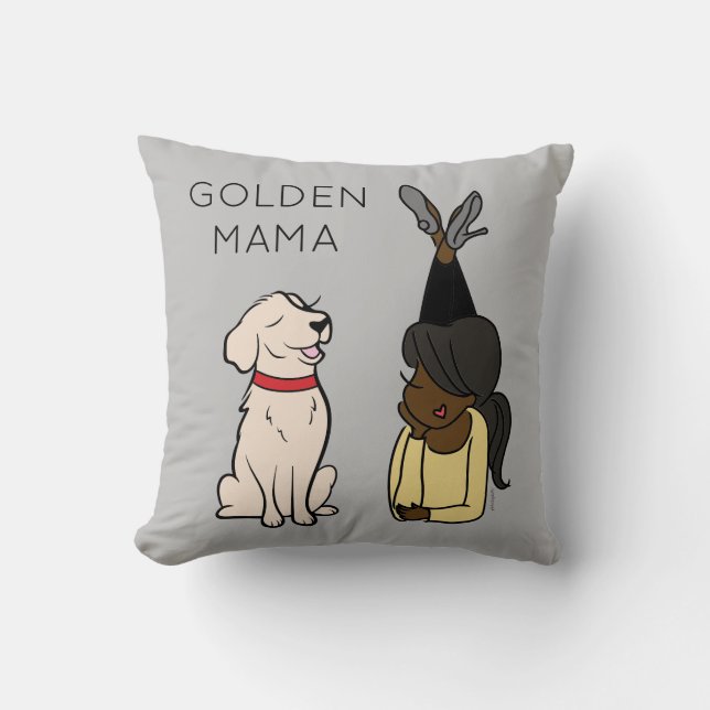 Persoonlijk Golden Retriever Mama Sierkussen (Voorkant)