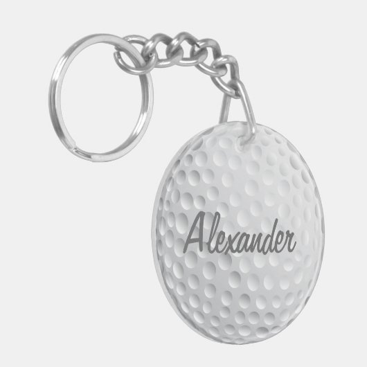Persoonlijk Golf Ball Sleutelhanger (Voorkant Links)