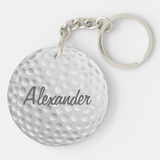 Persoonlijk Golf Ball Sleutelhanger (Achterkant)