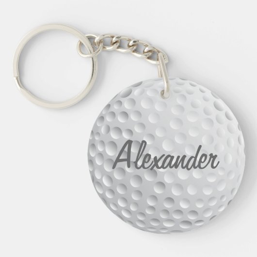 Persoonlijk Golf Ball Sleutelhanger (Voorkant)