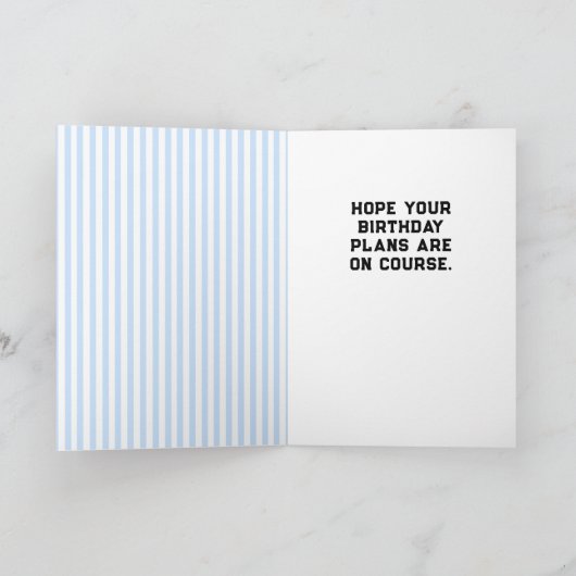 Persoonlijk Golf Birthday Kaart (Binnen)