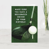 Persoonlijk Golf Birthday Kaart (Voorkant)
