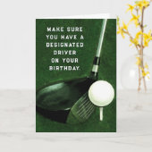Persoonlijk Golf Birthday Kaart (Gele Bloem)