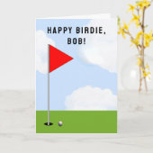 Persoonlijk Golf Birthday Kaart (Gele Bloem)