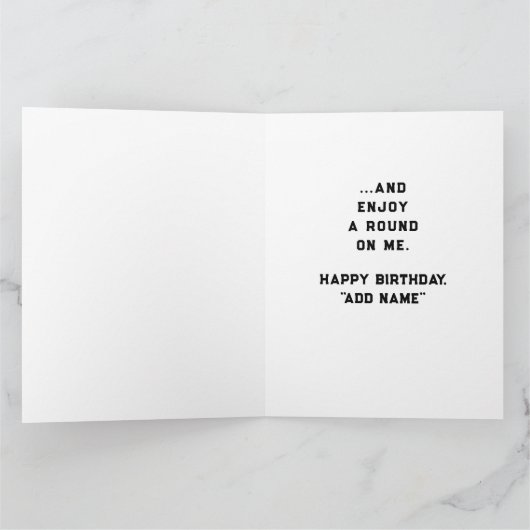 Persoonlijk Golf Birthday Kaart (Binnen)