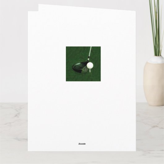 Persoonlijk Golf Birthday Kaart (Achterkant)