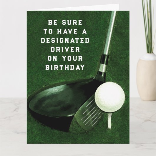 Persoonlijk Golf Birthday Kaart (Voorkant)