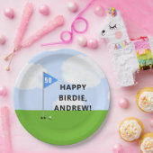 Persoonlijk Golf Birthday Papieren Bordje (Feest)