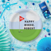 Persoonlijk Golf Birthday Papieren Bordje (Feest)