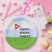 Persoonlijk Golf Birthday Papieren Bordje (Feest)