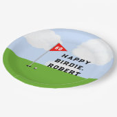 Persoonlijk Golf Birthday Papieren Bordje (Gekanteld)