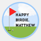 Persoonlijk Golf Birthday Ronde Sticker (Voorkant)
