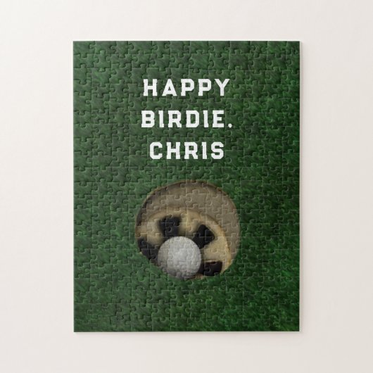 Persoonlijk golf cadeau legpuzzel (Verticaal)