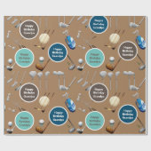 Persoonlijk Golf Cadeaupapier (Vlak)