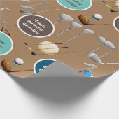 Persoonlijk Golf Cadeaupapier (Hoek)