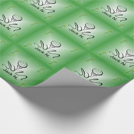 Persoonlijk Golf Cadeaupapier (Hoek)