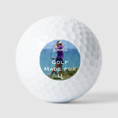 Persoonlijk golf fotocadeau – Aangepaste naam & ci Golfballen (Voorkant)