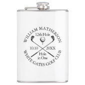 Persoonlijk Golf Hole in één Modern Classic Heupfles (Voorkant)