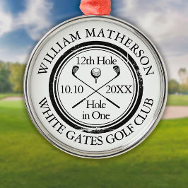 Persoonlijk Golf 'Hole in One Classic' Metalen Ornament