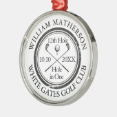 Persoonlijk Golf 'Hole in One Classic' Metalen Ornament (Links)