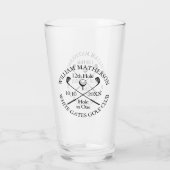 Persoonlijk Golf Hole in One Modern Klassieker Glas (Achterkant)