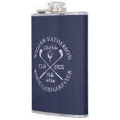 Persoonlijk Golf Hole in One Navy Blauwe Heupfles (Links)