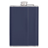 Persoonlijk Golf Hole in One Navy Blauwe Heupfles (Achterkant)