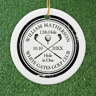 Persoonlijk Golf Hole in One Photo Keepomwille Keramisch Ornament