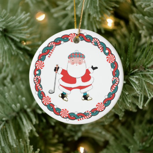 Persoonlijk golf kerst verzamelobject keramisch ornament (Boom)