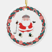 Persoonlijk golf kerst verzamelobject keramisch ornament (Voorkant)