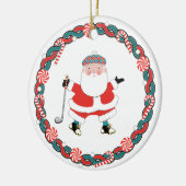 Persoonlijk golf kerst verzamelobject keramisch ornament (Links)