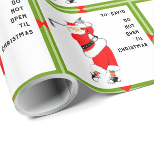 Persoonlijk golf kerstcadeau cadeaupapier