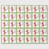 Persoonlijk golf kerstcadeau cadeaupapier (Vlak)