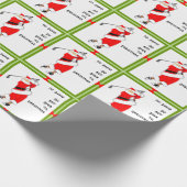 Persoonlijk golf kerstcadeau cadeaupapier (Hoek)