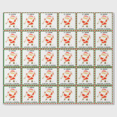 Persoonlijk golf kerstcadeau cadeaupapier (Vlak)