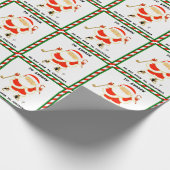 Persoonlijk golf kerstcadeau cadeaupapier (Hoek)