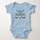 Persoonlijk Golf Monogram Ontwerp Romper (Voorkant)