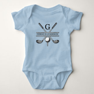 Persoonlijk Golf Monogram Ontwerp Romper